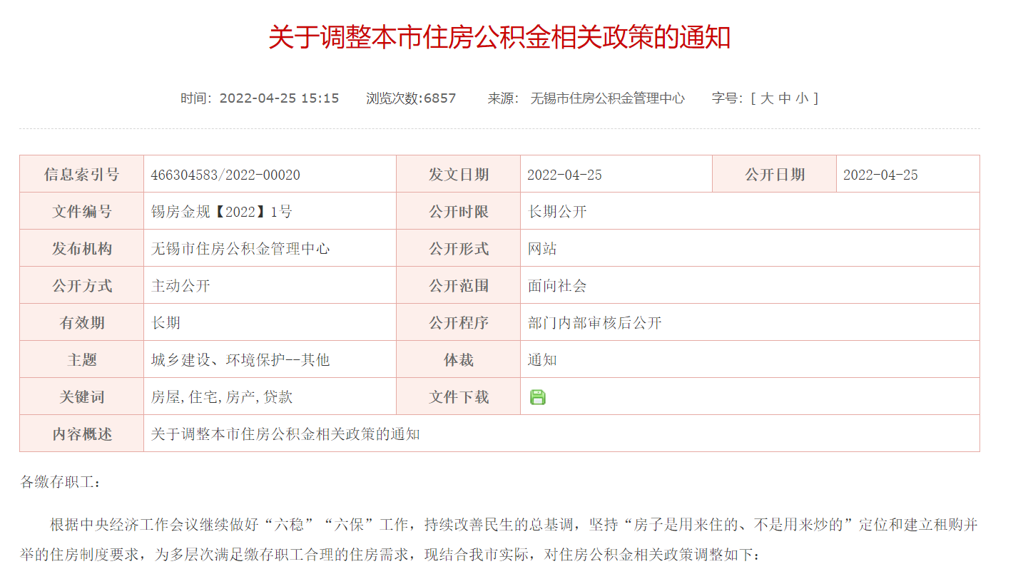 人居要聞|無錫上調(diào)公積金貸款額度：二孩或三孩家庭最高可貸100萬元